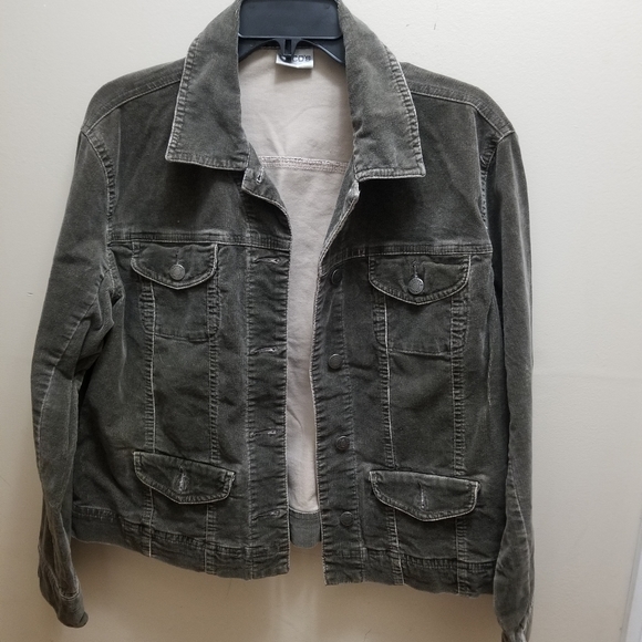 CHICO's, corduroy Jean jacket, khaki brownish color, ladies size 1, - Picture 5 of 5